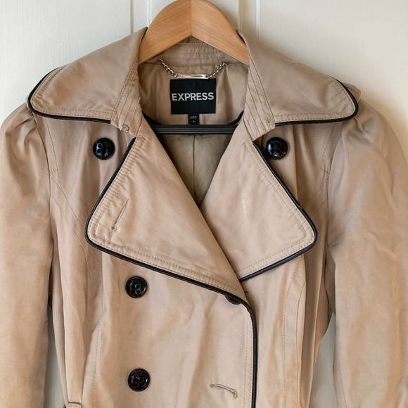 Express Fitted Trench Coat, Size S - Picture 3 of 11